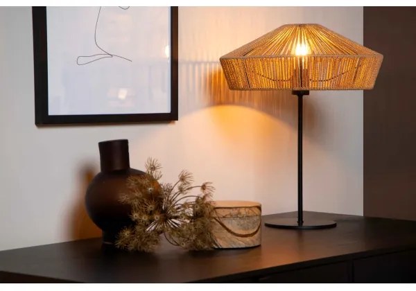 Lucide 10513/40/72 - Asztali lámpa YUNKAI 1xE27/60W/230V barna