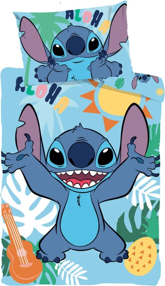 Disney Lilo és Stitch, A csillagkutya Tropical Paradise gyerek, ovis ágyneműhuzat 100×135 cm, 40×60 cm