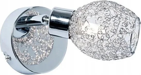 Fali lámpa ipari króm dekoratív Reality fonott lámpabúra