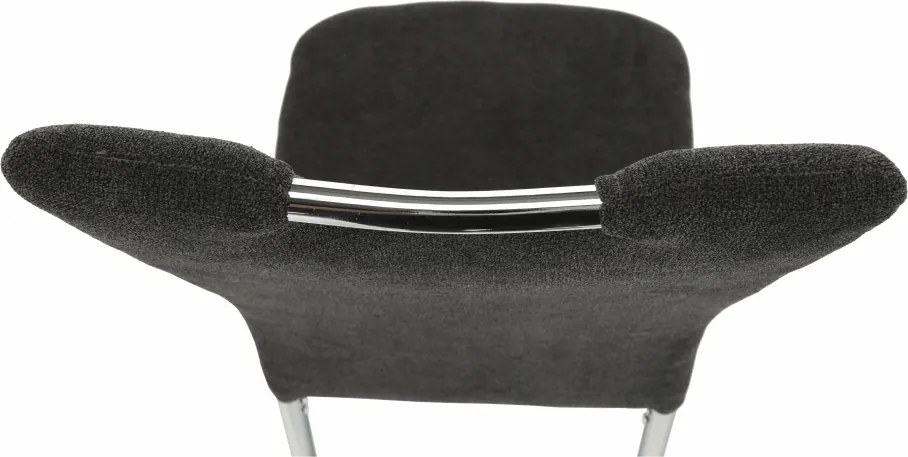 Étkezőszék, szürkésbarna szövet/króm, OLIVA NEW