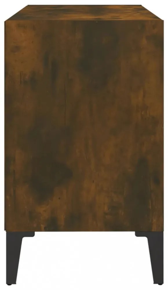 füstös tölgyszínű TV-szekrény fémlábakkal 69,5 x 30 x 50 cm