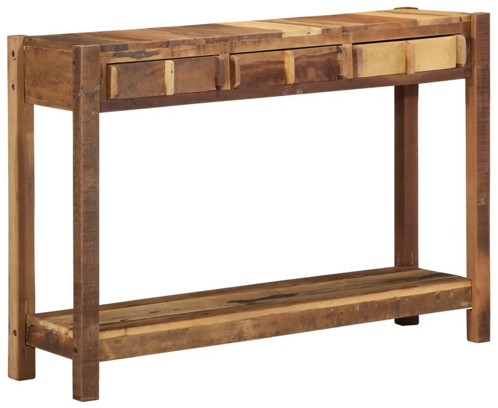 Konzolasztal 107x33x76 cm Tömör fa újrahasznosított