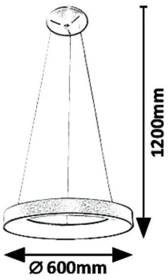 Rabalux - LED Csillár zsinóron CARMELLA LED/50W/230V átm. 60 cm
