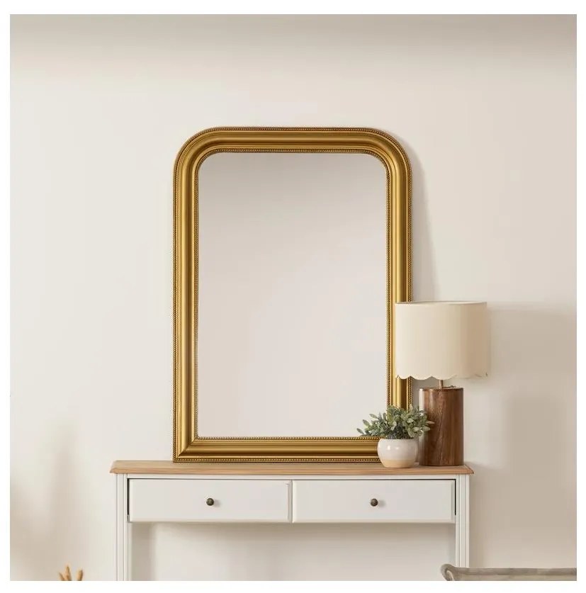 Atmosphera - Fali tükör ADELE 104x74 cm fenyő/arany