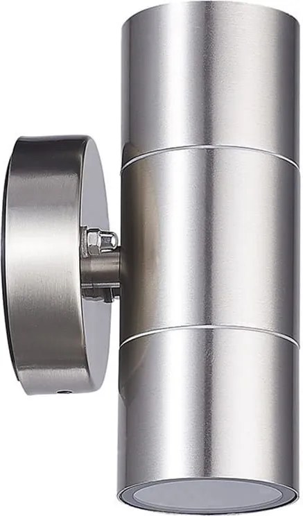 POLUX 208835 OLIMP Modern Kültéri Fali Lámpa Ezüst GU10 IP44