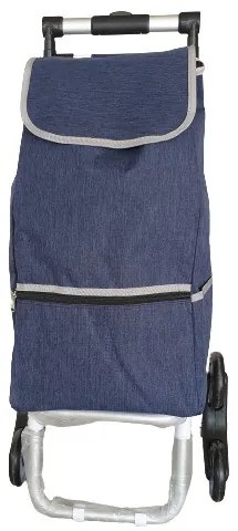 Zsibó kék lépcsőjáró gurulós bevásárlótáska teleszkópos