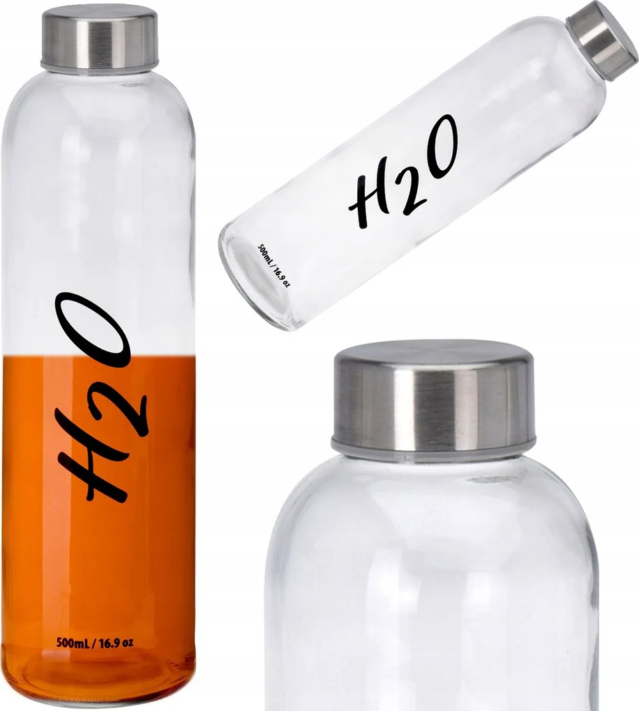 750 Ml-es Üveg Kulacs Italokhoz Gyümölcslé Csavaros H2O Nyomtatással