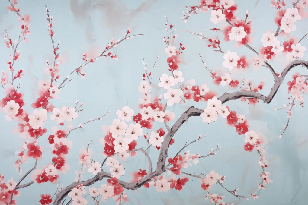 Poszter 91,5x61cm Cseresznye a virágzásban