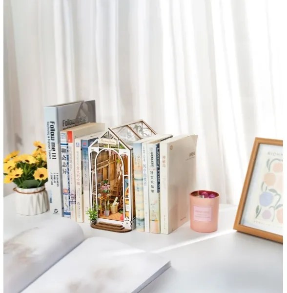 RoboTime - LED Könyvtámasz Kert ház 3D puzzle 2xAAA