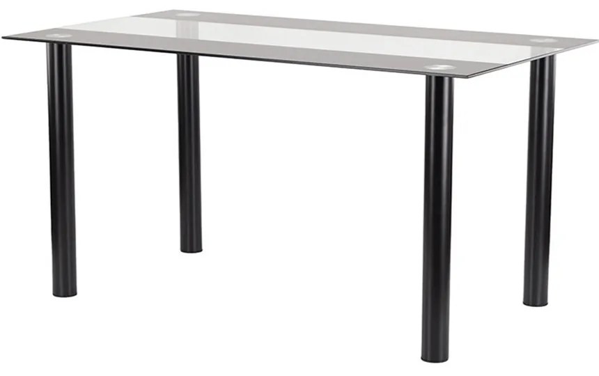 Riona 140 cm szögletes üveg étkezőasztal