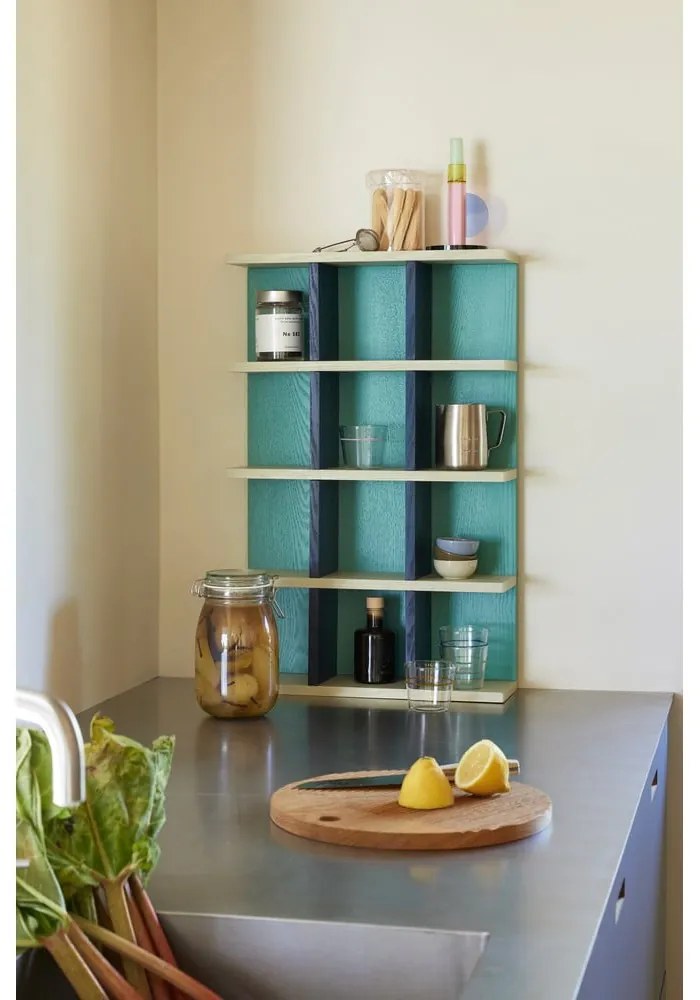 Türkiz többszintes fali polc 45 cm Galaxy – Hübsch