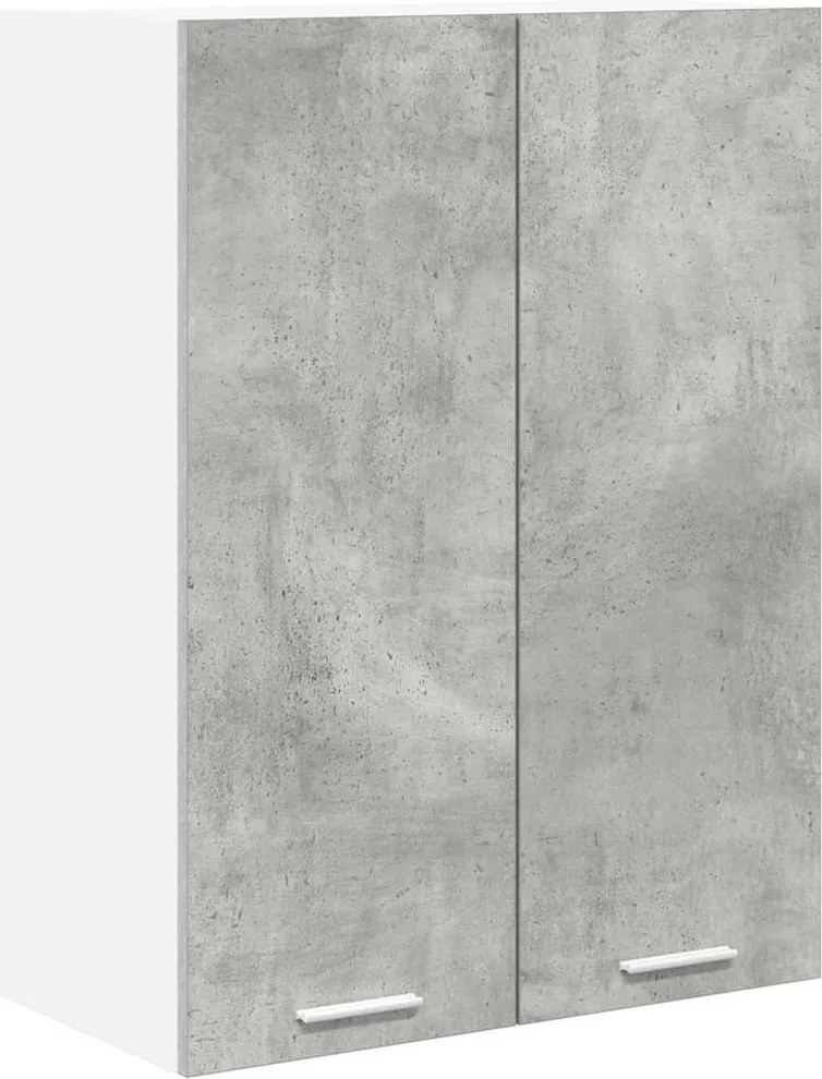 vidaXL Függő szekrény tárolóval Beton Szürke 60 x 31 x 80 cm Faanyag