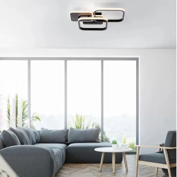 Leuchten Direkt 14117-18 - LED Mennyezeti lámpa SEVENT LED/36W/230V fekete