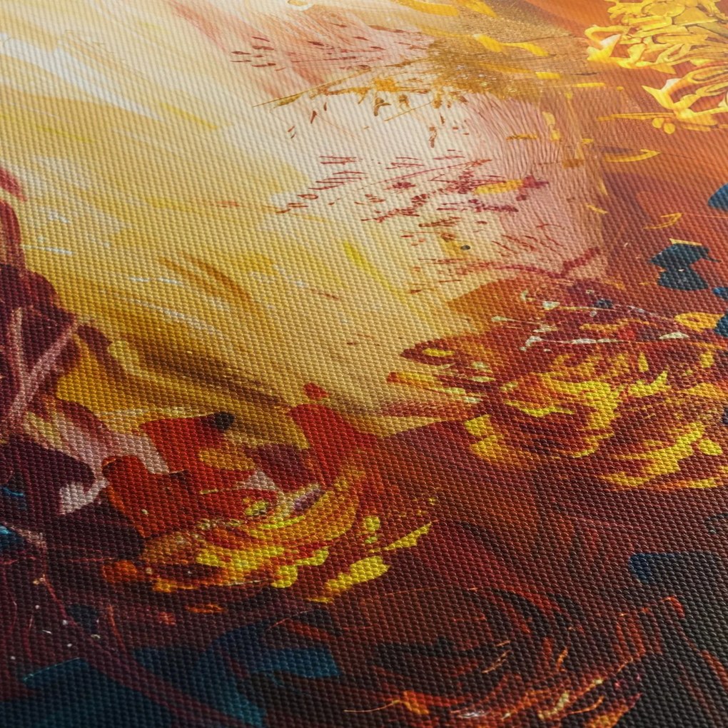 Kép - Absztrakt festmény a virágokról (150x105 cm)