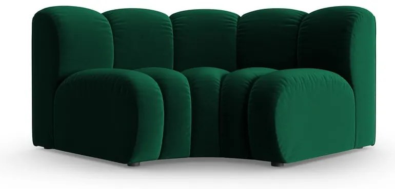 Zöld bársony kanapé modul (variálható sarok) Lupine – Micadoni