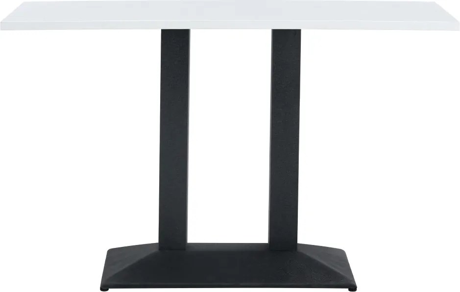 Bisztró asztal, fehér/fekete, 120x60 cm, RINALDO TYP 2