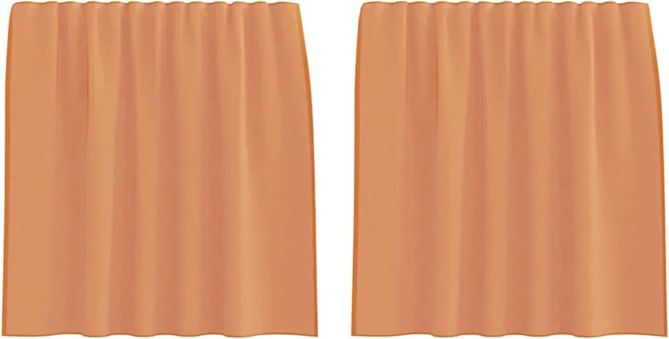 vidaXL 2 db terrakotta voile függönyök rúd zsebekkel