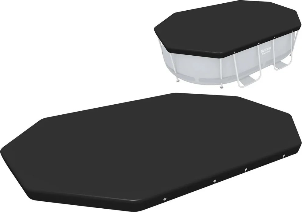 Fedő ovális vázas medencéhez 300 x 200 x 84 cm Bestway 58424