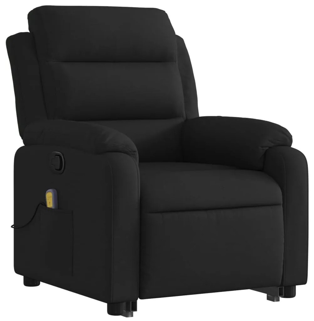 vidaXL fekete szövet dönthető masszázs- és állófotel