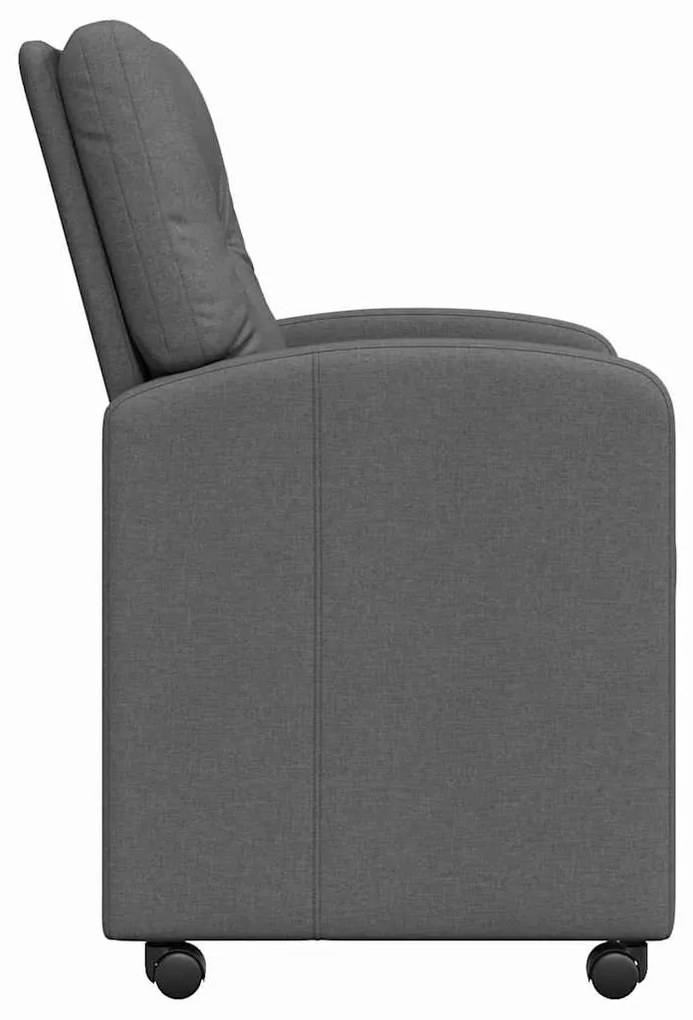 Kerekes Étkező Székek 2 pcs Sötétszürke 57 x 67 x 95 cm szövet