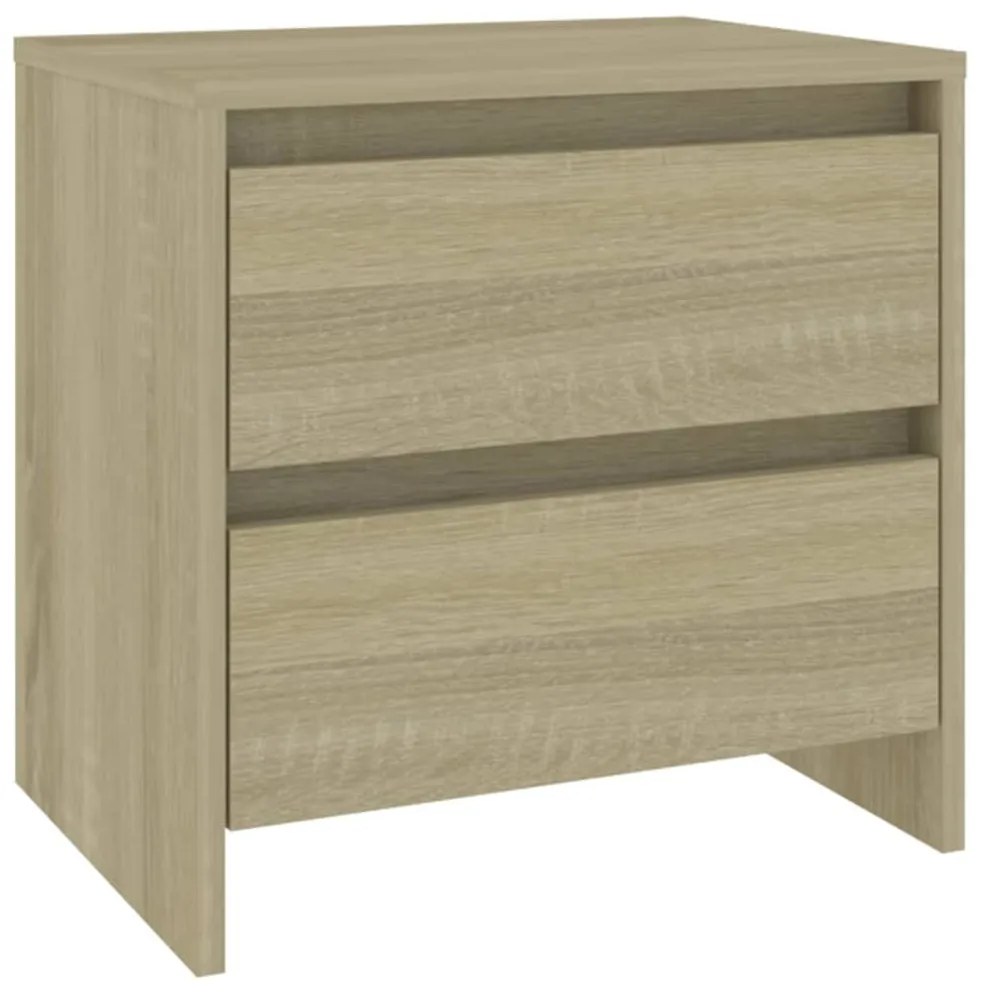 2 db sonoma tölgy szerelt fa éjjeliszekrény 45x34,5x44,5 cm