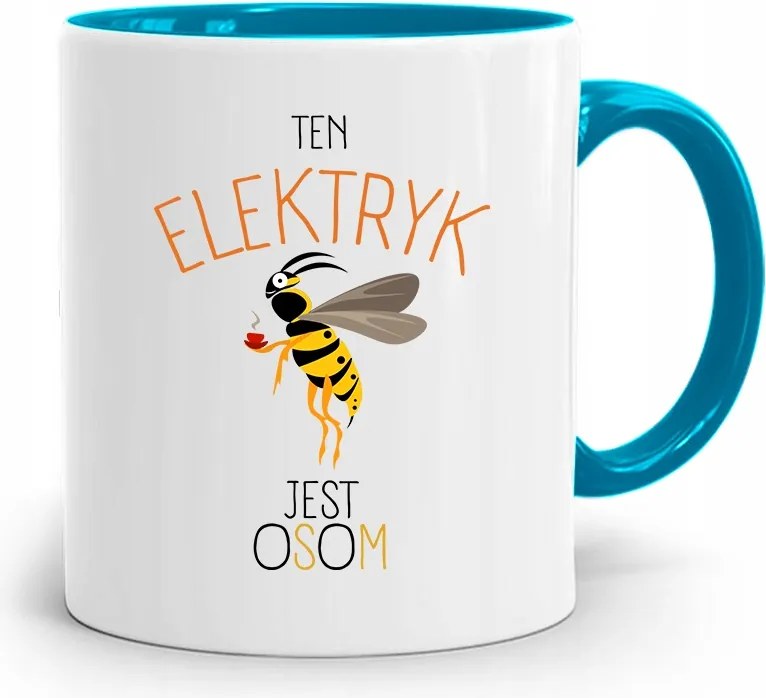 Kék Bögre Villanyszerelőnek, Aki Darázs, fényképes nyomattal