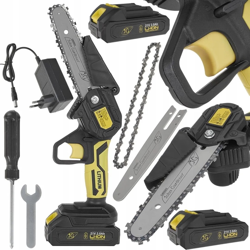 Akkumulátoros Láncfűrész Szett 21V XXL 2X2000MAH Koffer