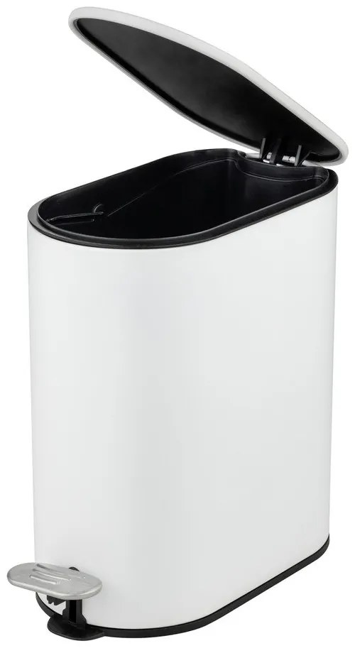 Matt fehér acél pedálos szemetes 5 l Collungo – Wenko