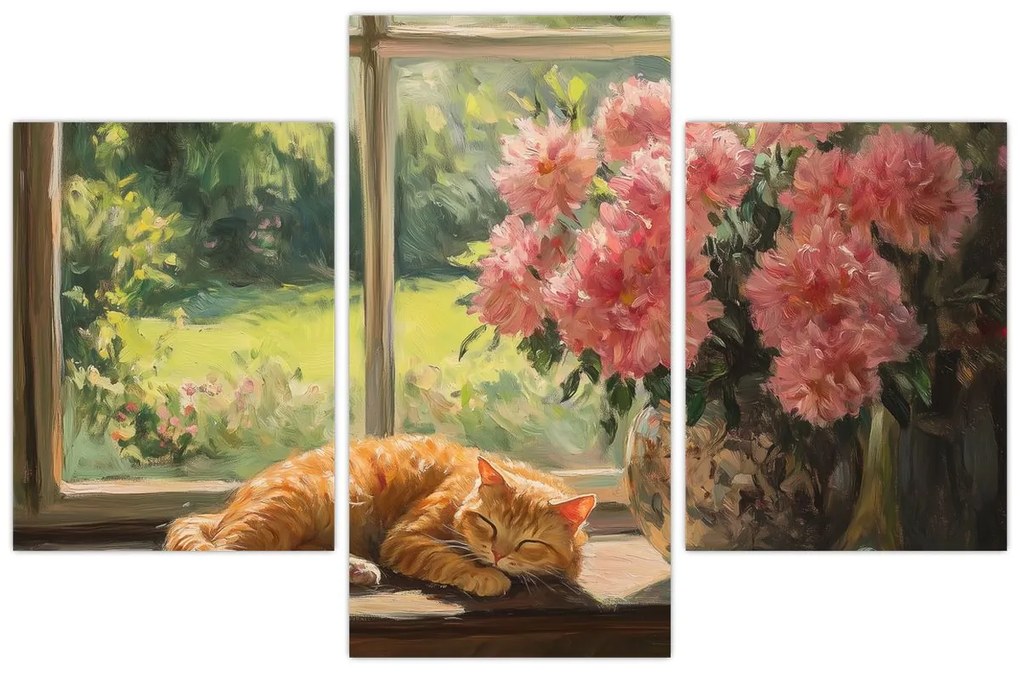 Kép - Macska az ablakban (90x60 cm)