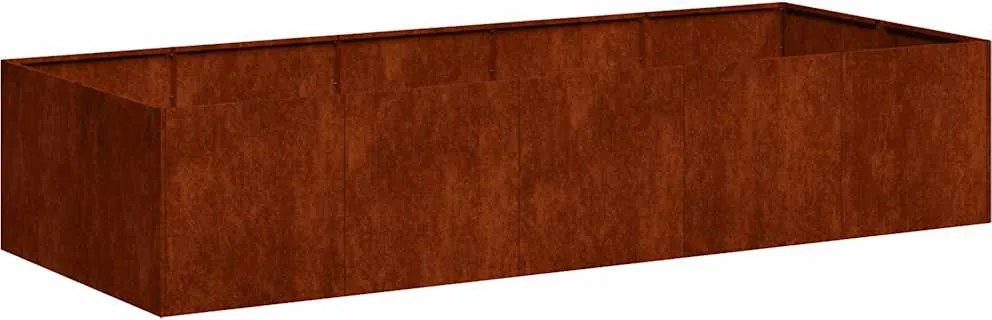 vidaXL ültető rozsdás 200x80x40 cm időjárásálló acélból