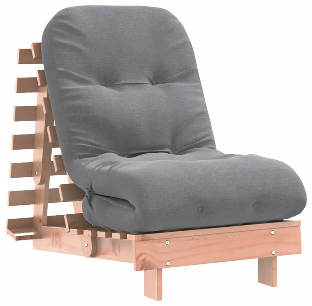 tömör duglászfenyő futon kanapéágy matraccal 60 x 206 x 11 cm