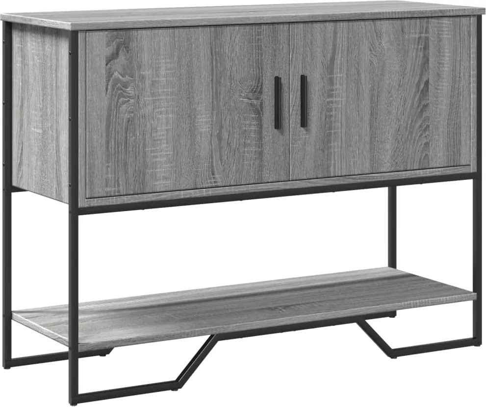 vidaXL szürke sonoma szerelt fa dohányzóasztal 100x35x74,5 cm
