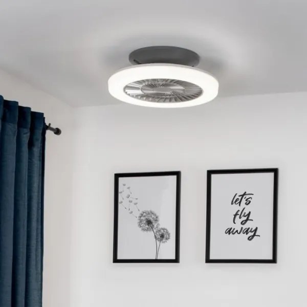 Leuchten Direkt 14645-55 - LED Lámpa ventilátorral LEONARD LED/27W/230V