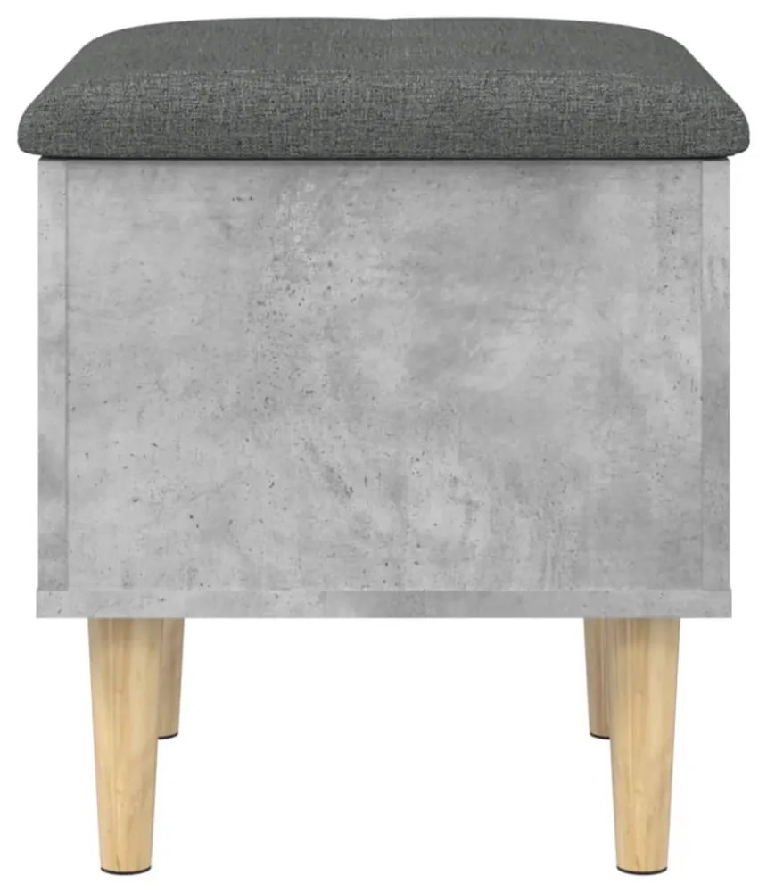 betonszürke szerelt fa tárolópad 42x42x46 cm