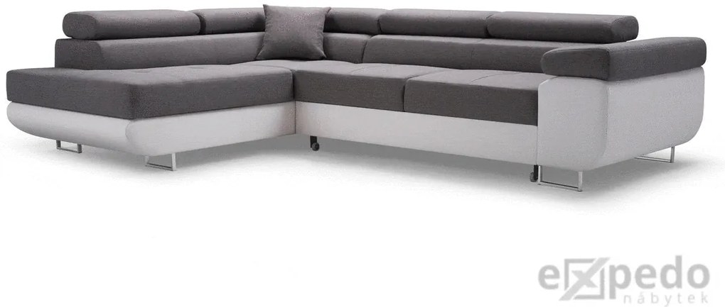 ALFA sarok kanapéágy, 273x70/85x203, sioux 1115/lux 23, jobb sarok