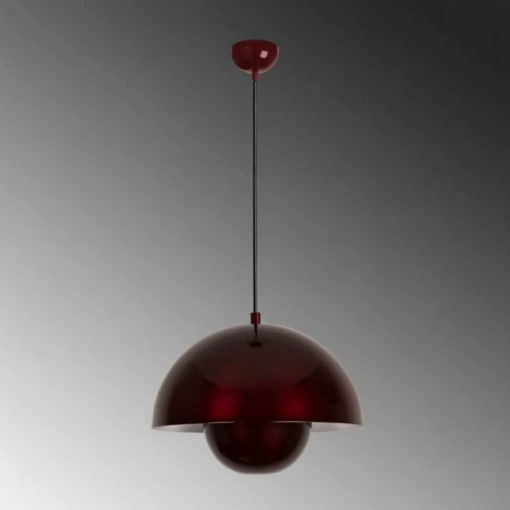 Eylul 15680-30-B bordó fém függőlámpa, Ø30 cm