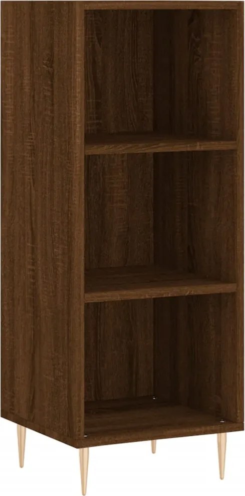 vidaXL barna tölgyszínű szerelt fa tálalószekrény 34,5 x 32,5 x 90 cm