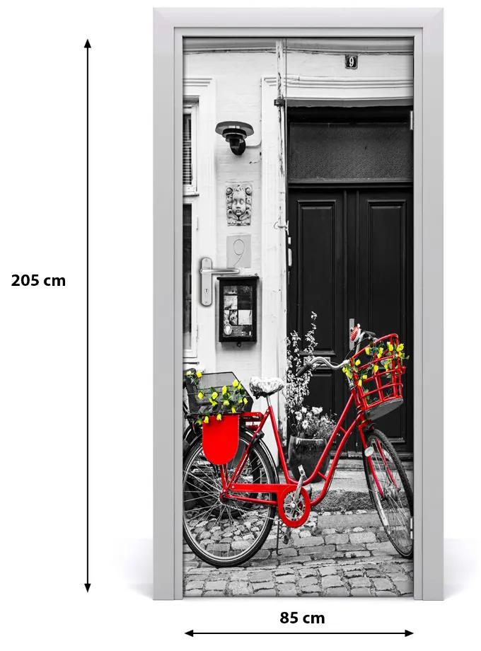Ajtóposzter öntapadós városi kerékpár 75x205 cm