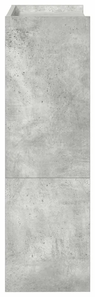 betonszürke szerelt fa cipőtartó 60x25x81 cm