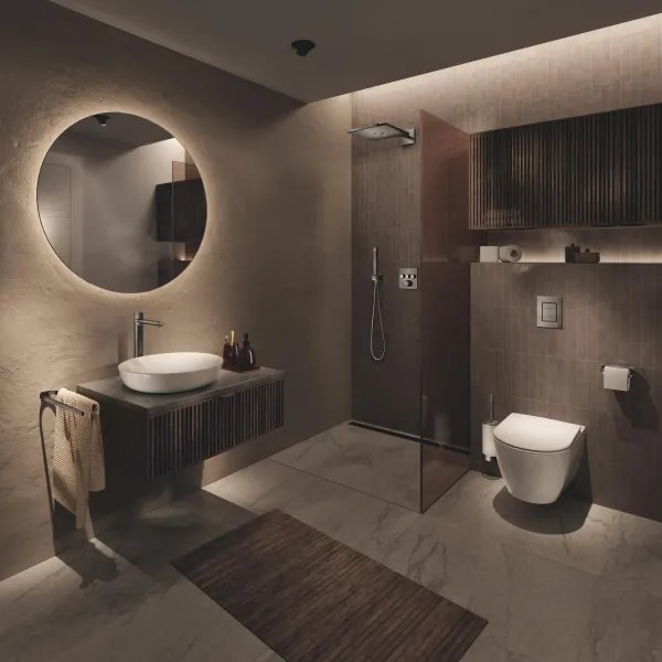 GROHE 37535AL0 - SKATE COSMOPOLITAN S nyomólap, 130 × 172 mm, grafitszínű