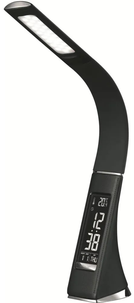 LED fényerőszabályozható asztali lámpa kijelzővel LED/10W/5V fekete