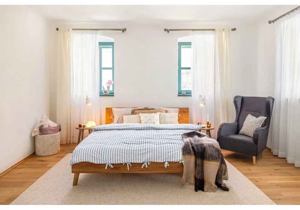 Tölgyfa franciaágy 160x200 cm Greg 1 - The Beds