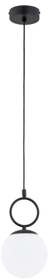 Csillár zsinóron SITRO 1xE14/10W/230V fekete/fehér