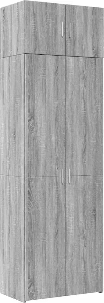 vidaXL szürke sonoma színű szerelt fa tárolószekrény 70x42,5x225 cm