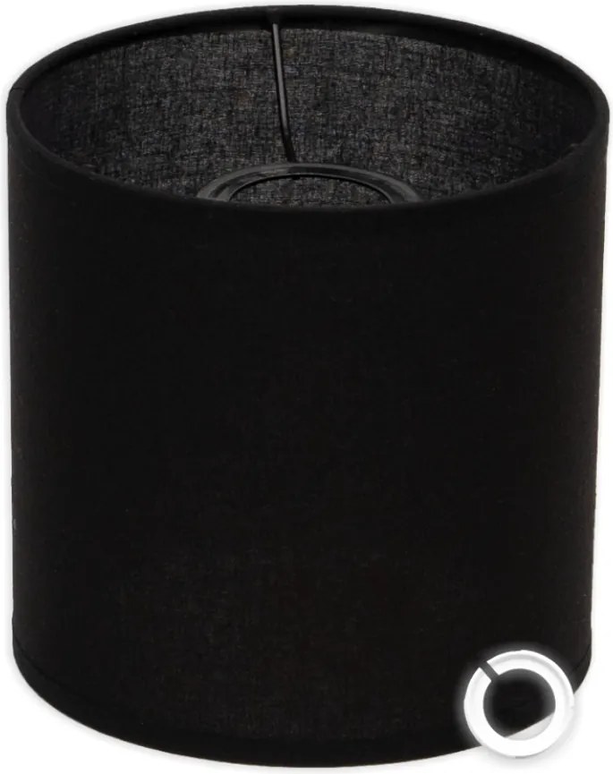 Lámpaernyő Henger Fekete 20 cm 20 cm 20 méret csillár lámpabúra