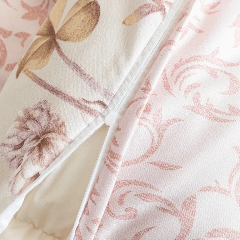 Mikroflanel ágyneműhuzat BOTANIQUE krémszínű-barna Ágyneműhuzat mérete: 70 x 90 cm | 140 x 200 cm