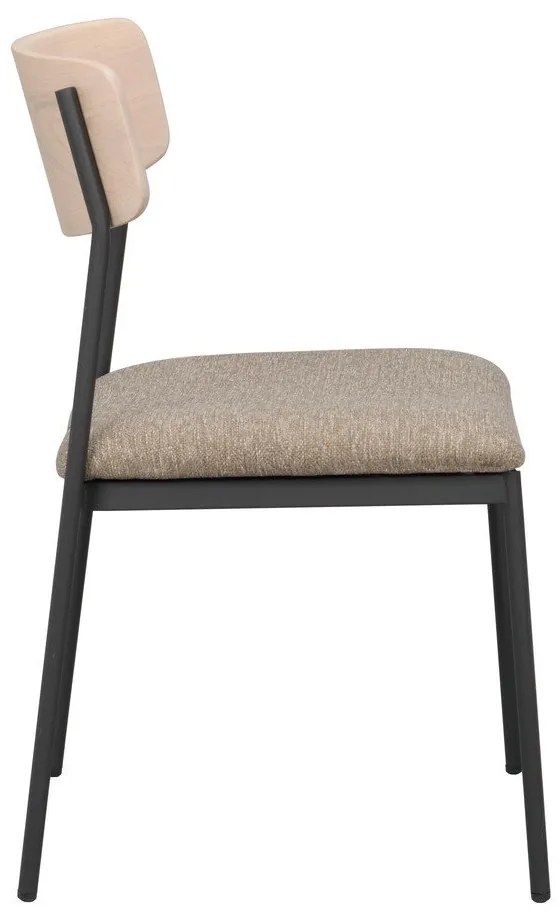 Bézs-natúr színű étkezőszék szett 2 db-os Maymont – Rowico