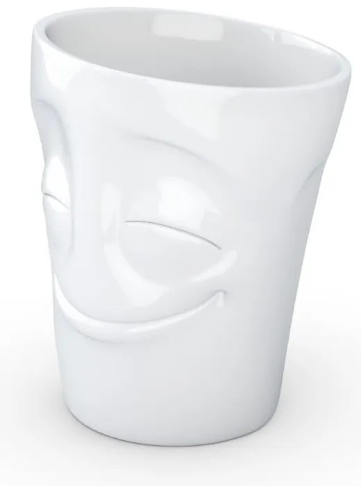 'Elégedett' fehér porcelánbögre, 350 ml - 58products