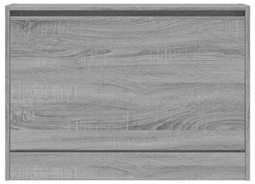 szürke sonoma színű szerelt fa cipőszekrény 80 x 21 x 57 cm