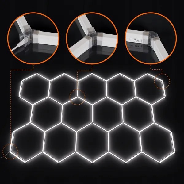 LED mennyezeti lámpa LED/570W/85-265V 6500K 522x298 cm CRI 90 IP44 fehér